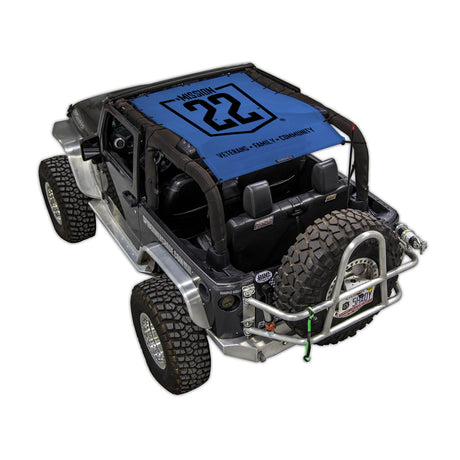 Mission 22 x SPIDERWEBSHADE Jeep Wrangler JK 2-Door Shade Top (2007-2017)