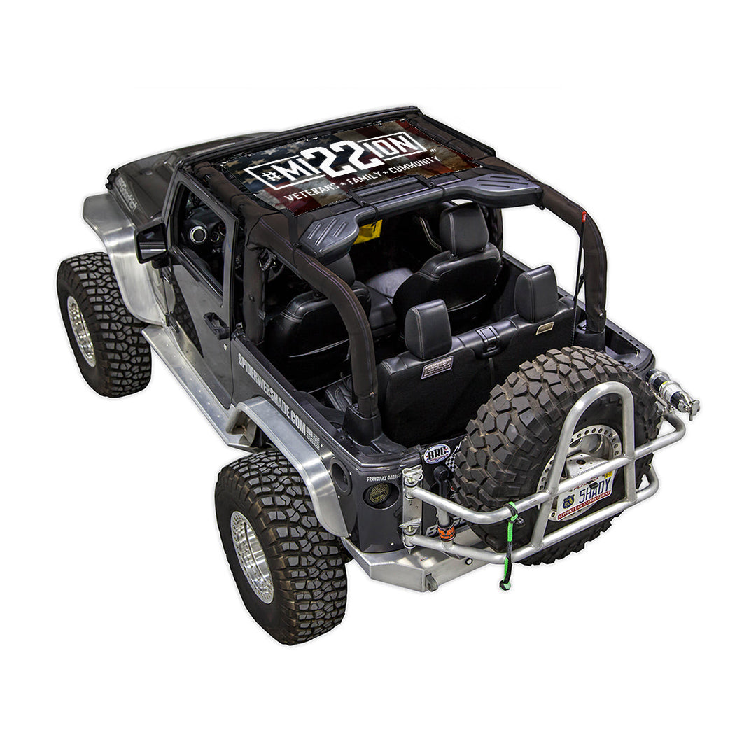 Mission 22 x SPIDERWEBSHADE Jeep Wrangler JK 2-Door Shade Top (2007-2017)