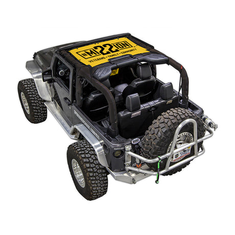 Mission 22 x SPIDERWEBSHADE Jeep Wrangler JK 2-Door Shade Top (2007-2017)