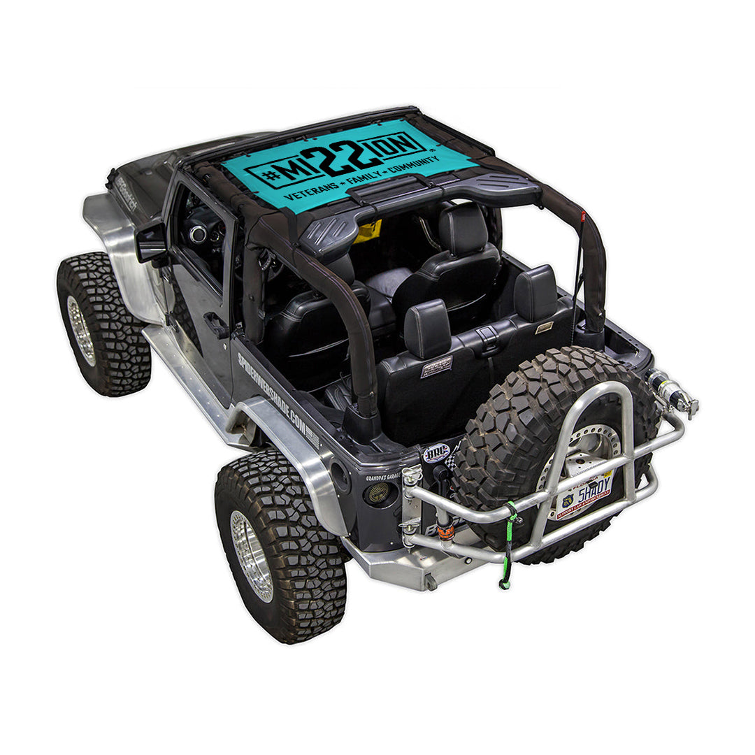 Mission 22 x SPIDERWEBSHADE Jeep Wrangler JK 2-Door Shade Top (2007-2017)