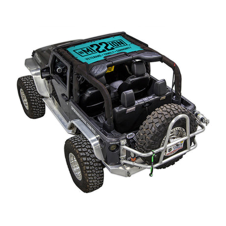 Mission 22 x SPIDERWEBSHADE Jeep Wrangler JK 2-Door Shade Top (2007-2017)