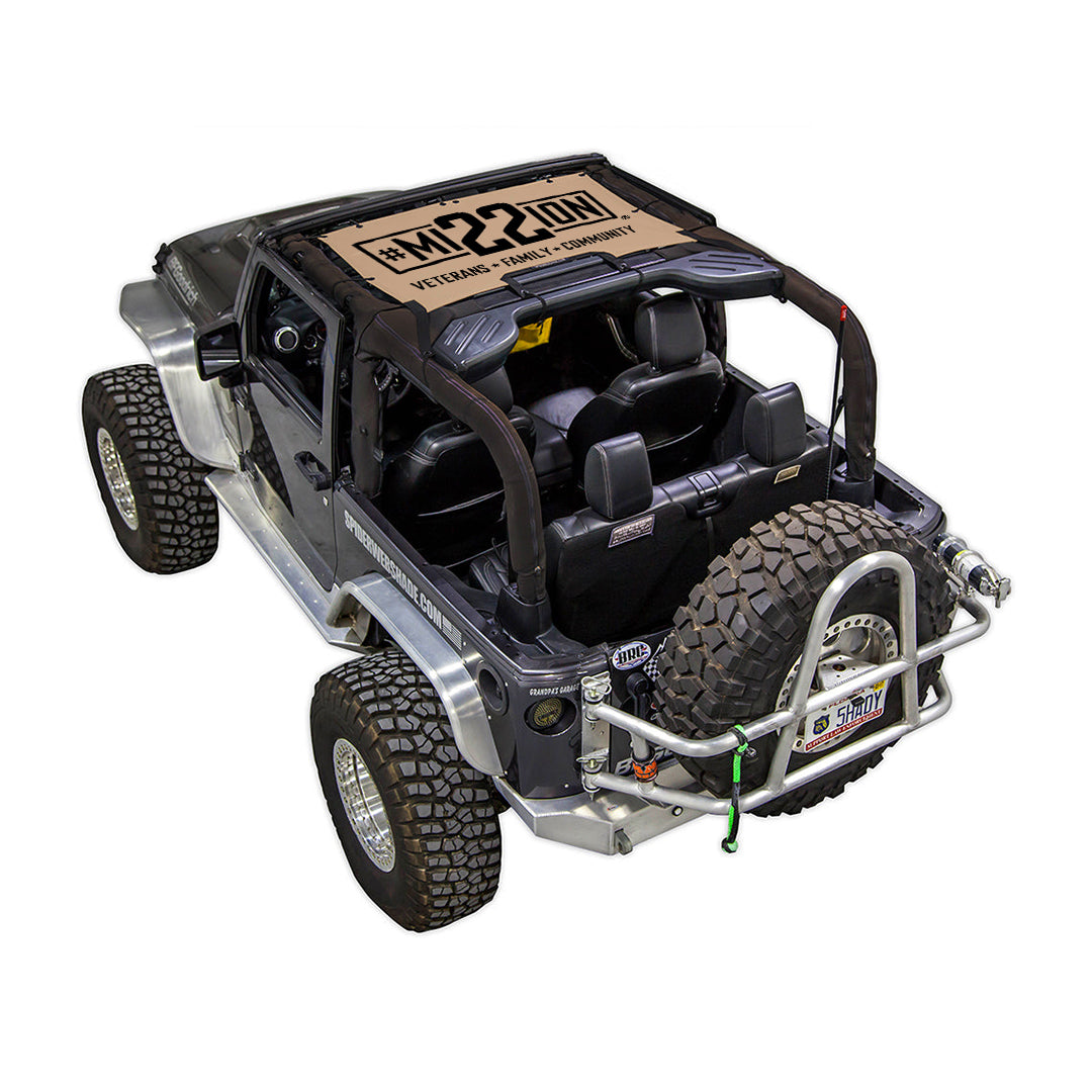 Mission 22 x SPIDERWEBSHADE Jeep Wrangler JK 2-Door Shade Top (2007-2017)