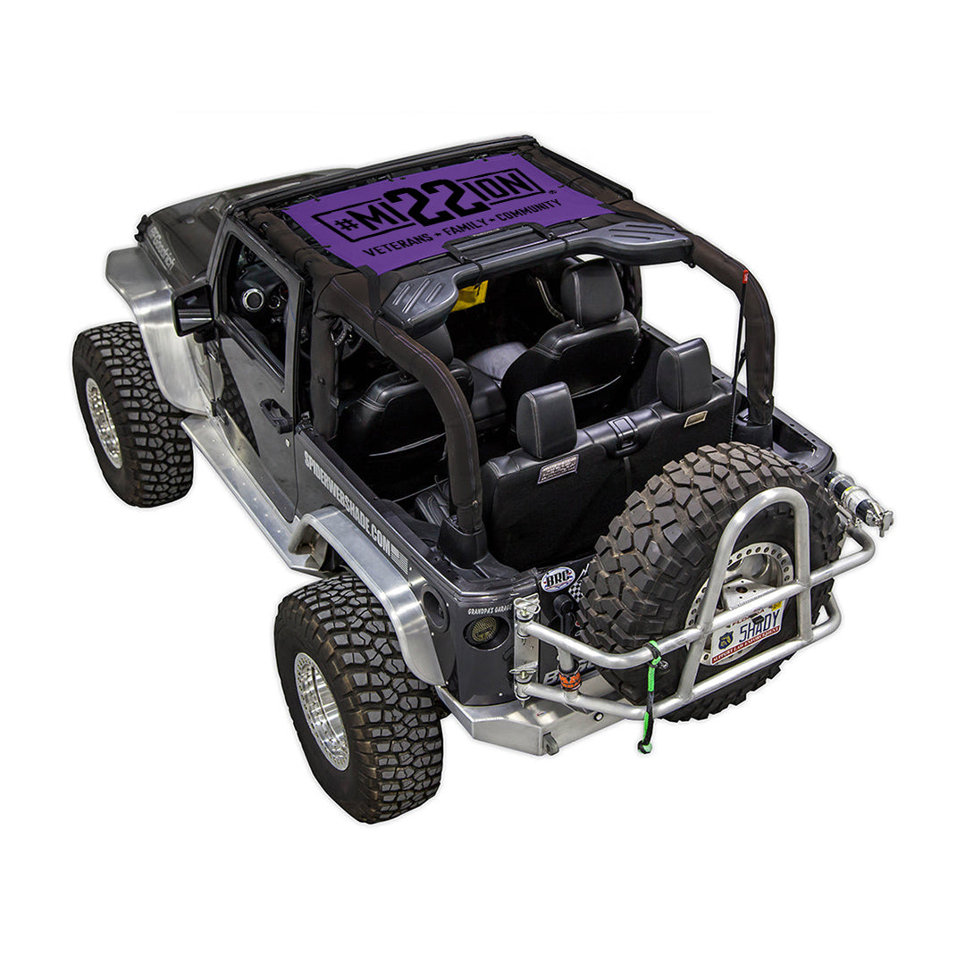 Mission 22 x SPIDERWEBSHADE Jeep Wrangler JK 2-Door Shade Top (2007-2017)