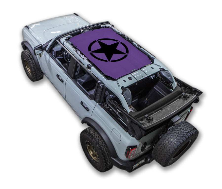 SPIDERWEBSHADE Ford Bronco Oscar Mike mesh sun shade – Solid, 4-Door, Purple