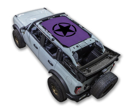 SPIDERWEBSHADE Ford Bronco Oscar Mike mesh sun shade – Solid, 4-Door, Purple