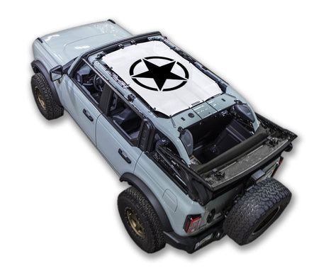 SPIDERWEBSHADE Ford Bronco Oscar Mike mesh sun shade – Solid, 4-Door, White