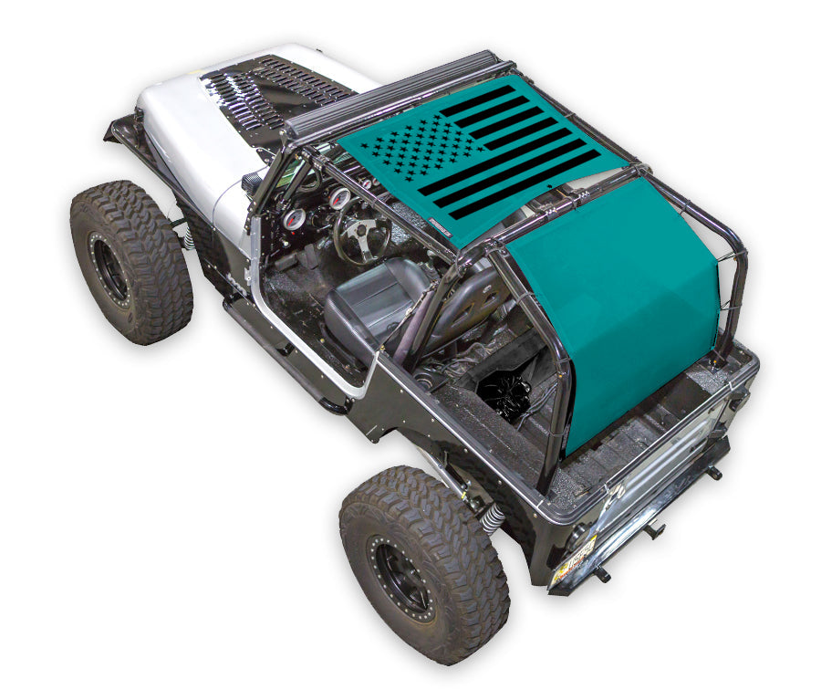 Solid Tactical Flag_2-Piece (Front and Rear)_Teal