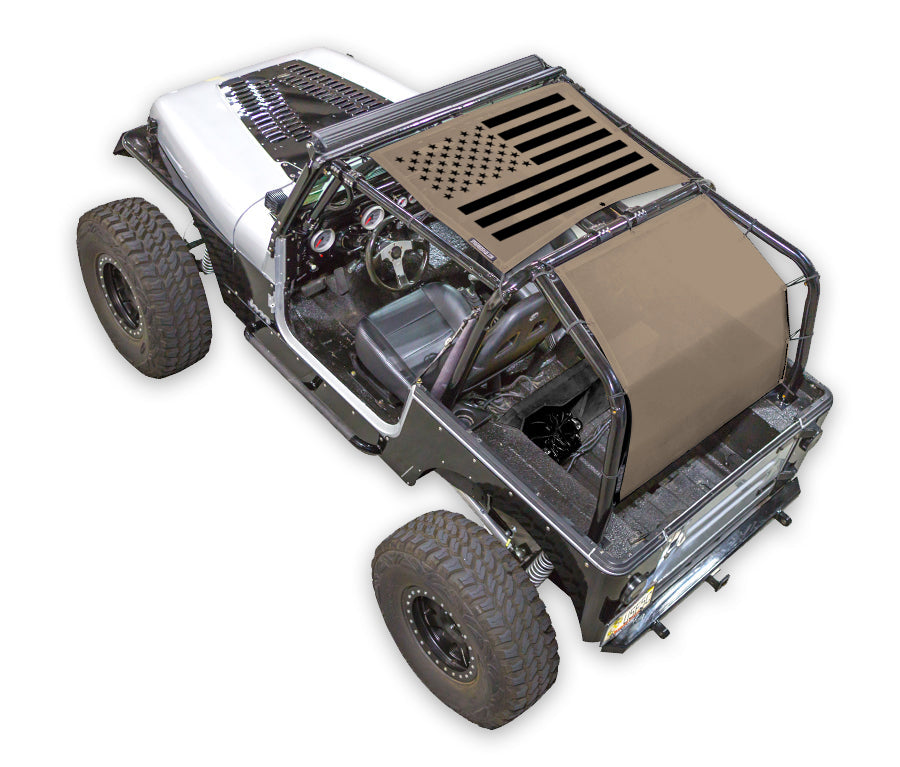 Solid Tactical Flag_2-Piece (Front and Rear)_Tan