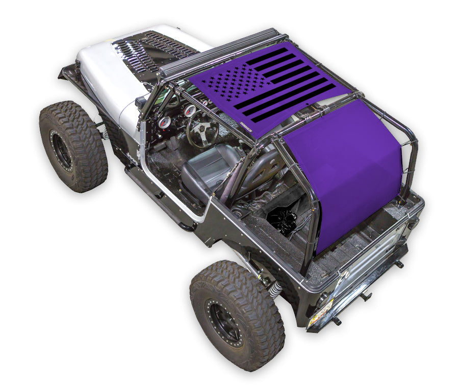 Solid Tactical Flag_2-Piece (Front and Rear)_Purple