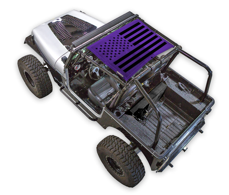 Half-Shade (Front Only)_Solid Tactical Flag_Purple