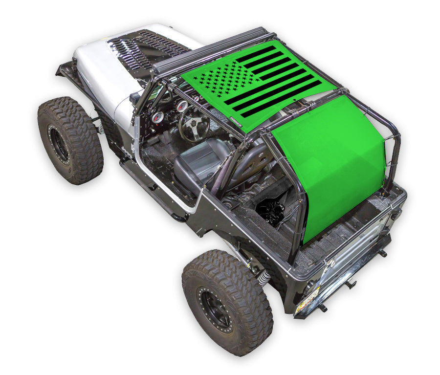 Solid Tactical Flag_2-Piece (Front and Rear)_Green