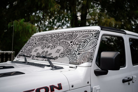 Jeep Wrangler and Jeep Gladiator Stock Printed Solar Shield (2007-2026)
