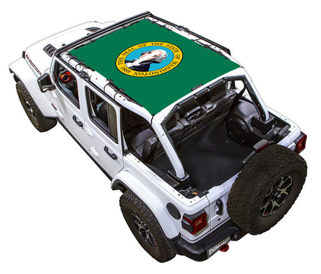 Washington State Flag Full-Shade – SPIDERWEBSHADE JLU 4-Door sun shade