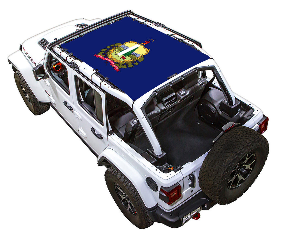 Vermont State Flag Full-Shade – SPIDERWEBSHADE JLU 4-Door sun shade