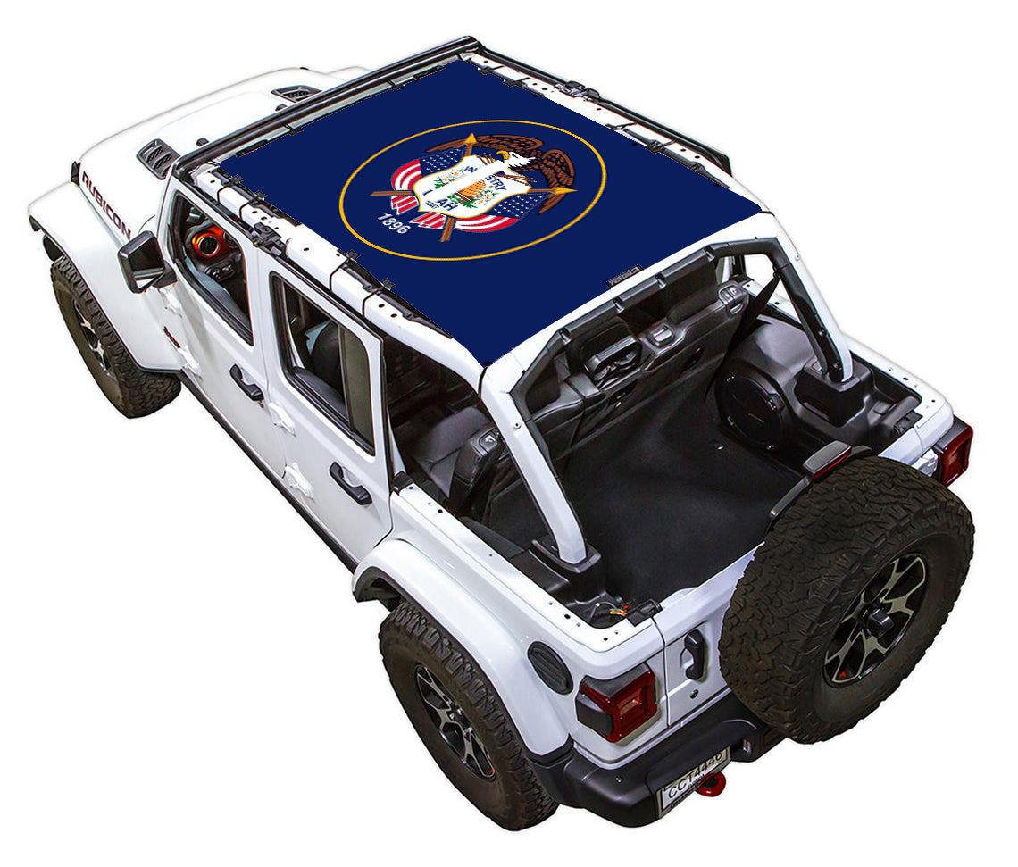 Utah State Flag Full-Shade – SPIDERWEBSHADE JLU 4-Door sun shade