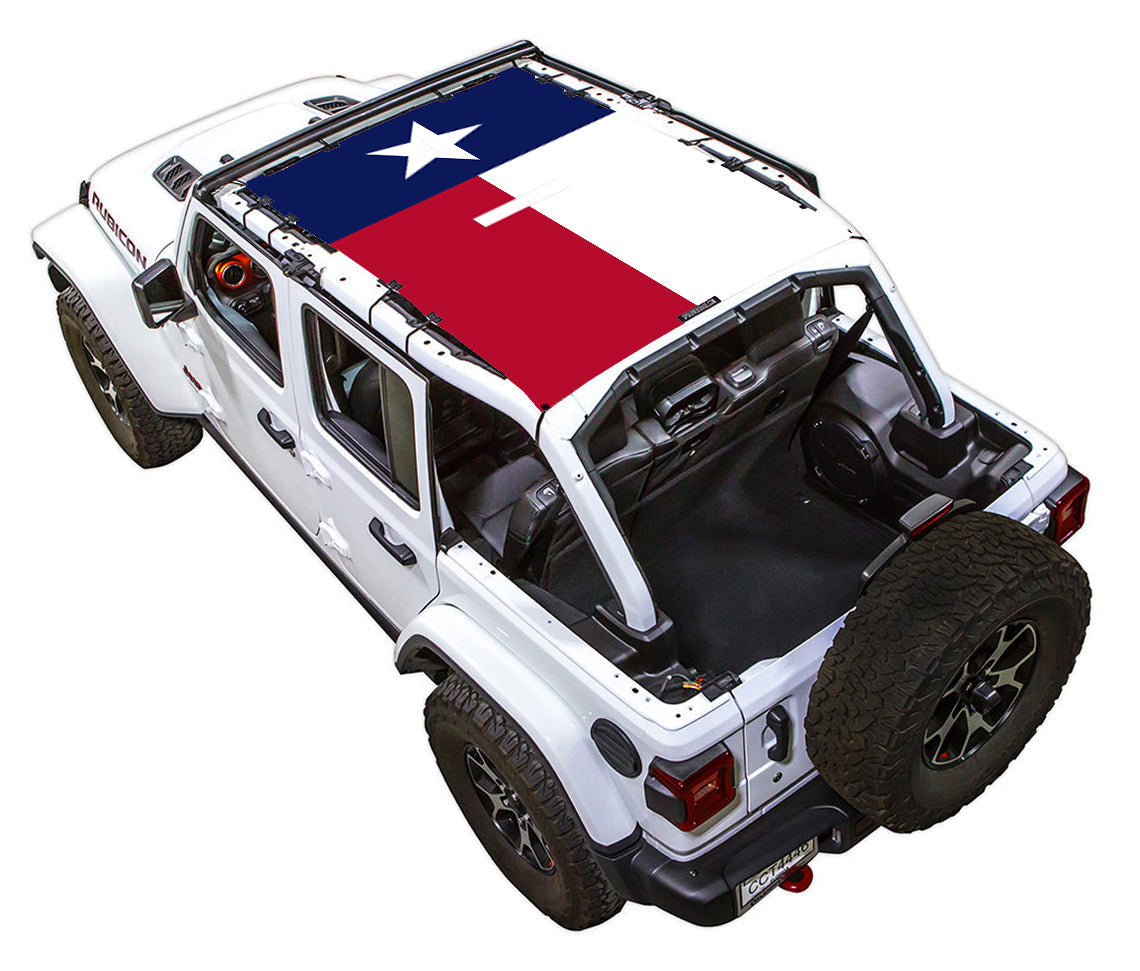 Texas State Flag Full-Shade – SPIDERWEBSHADE JLU 4-Door sun shade