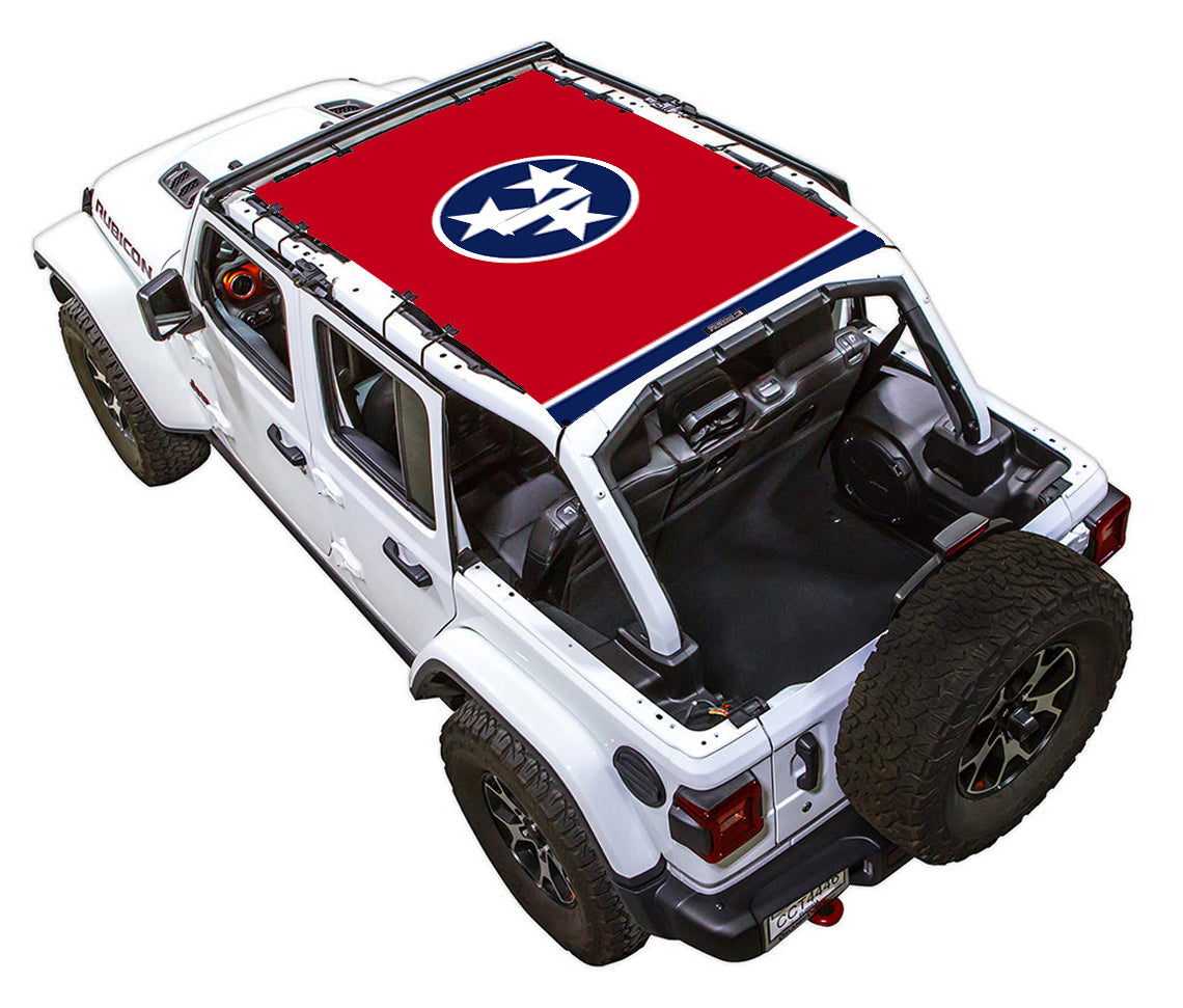 Tennessee State Flag Full-Shade – SPIDERWEBSHADE JLU 4-Door sun shade