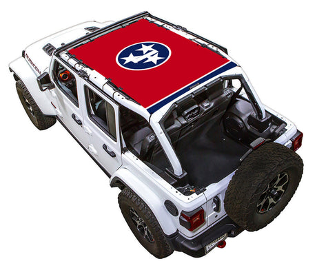 Tennessee State Flag Full-Shade – SPIDERWEBSHADE JLU 4-Door sun shade