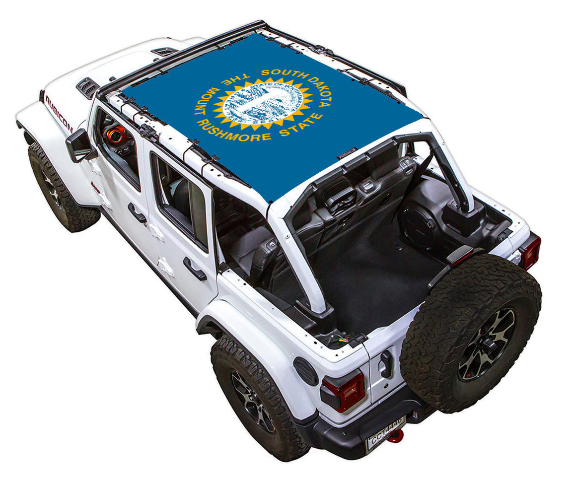 South Dakota State Flag Full-Shade – SPIDERWEBSHADE JLU 4-Door sun shade