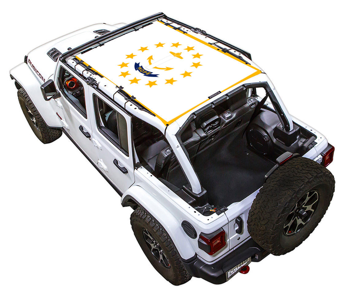 Rhode Island State Flag Full-Shade – SPIDERWEBSHADE JLU 4-Door sun shade