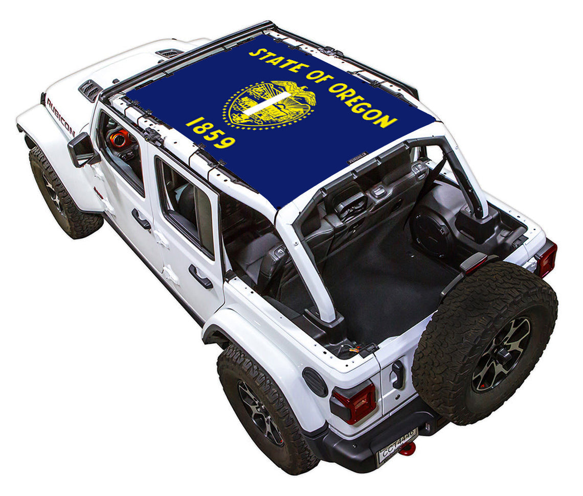 Oregon State Flag Full-Shade – SPIDERWEBSHADE JLU 4-Door sun shade