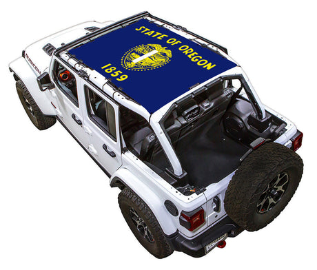Oregon State Flag Full-Shade – SPIDERWEBSHADE JLU 4-Door sun shade