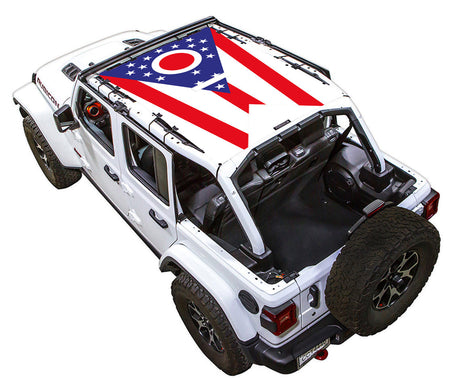 Ohio State Flag Full-Shade – SPIDERWEBSHADE JLU 4-Door sun shade
