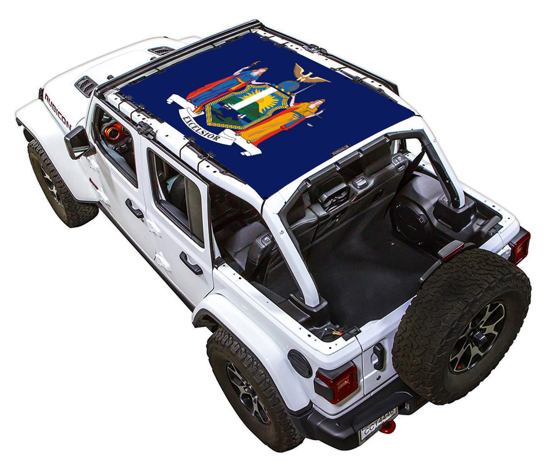 New York State Flag Full-Shade – SPIDERWEBSHADE JLU 4-Door sun shade