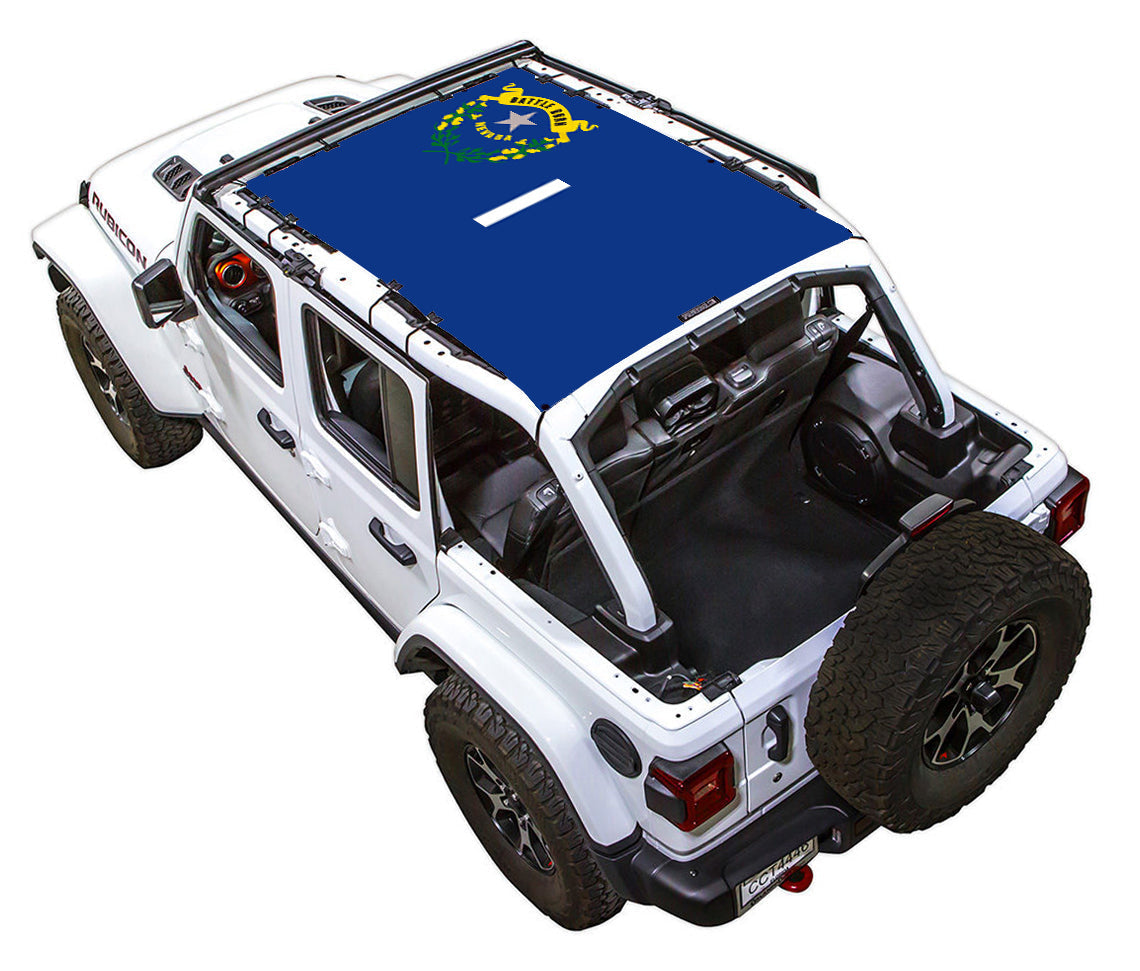 Nevada State Flag Full-Shade – SPIDERWEBSHADE JLU 4-Door sun shade