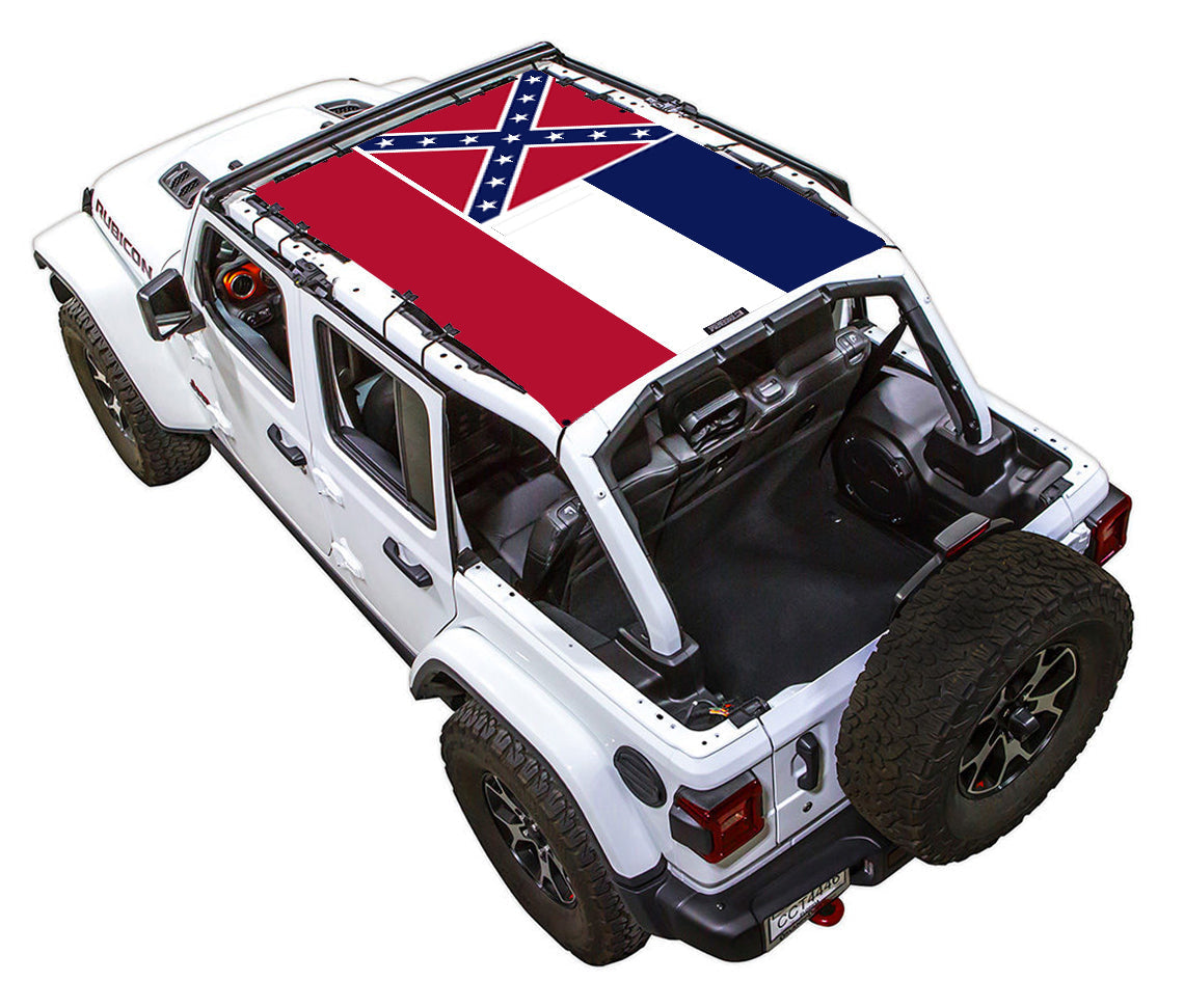 Mississippi State Flag Full-Shade – SPIDERWEBSHADE JLU 4-Door sun shade