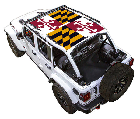 Maryland State Flag Full-Shade – SPIDERWEBSHADE JLU 4-Door sun shade