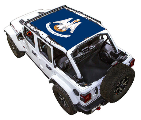 Louisiana State Flag Full-Shade – SPIDERWEBSHADE JLU 4-Door sun shade