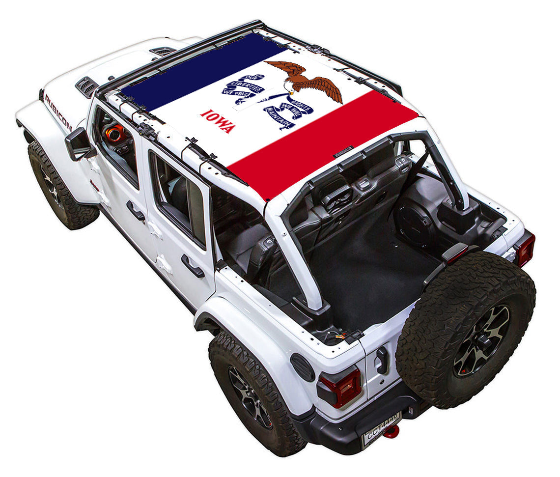 Iowa State Flag Full-Shade – SPIDERWEBSHADE JLU 4-Door sun shade