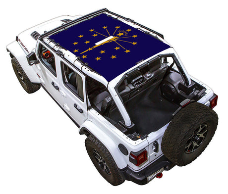 Indiana State Flag Full-Shade – SPIDERWEBSHADE JLU 4-Door sun shade