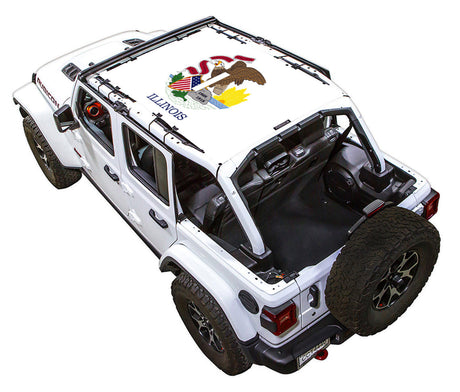 Illinois State Flag Full-Shade – SPIDERWEBSHADE JLU 4-Door sun shade