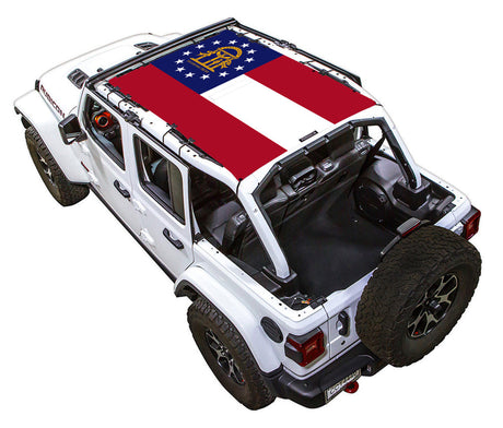 Georgia State Flag Full-Shade – SPIDERWEBSHADE JLU 4-Door sun shade
