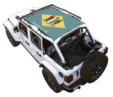 Delaware State Flag Full-Shade – SPIDERWEBSHADE JLU 4-Door sun shade