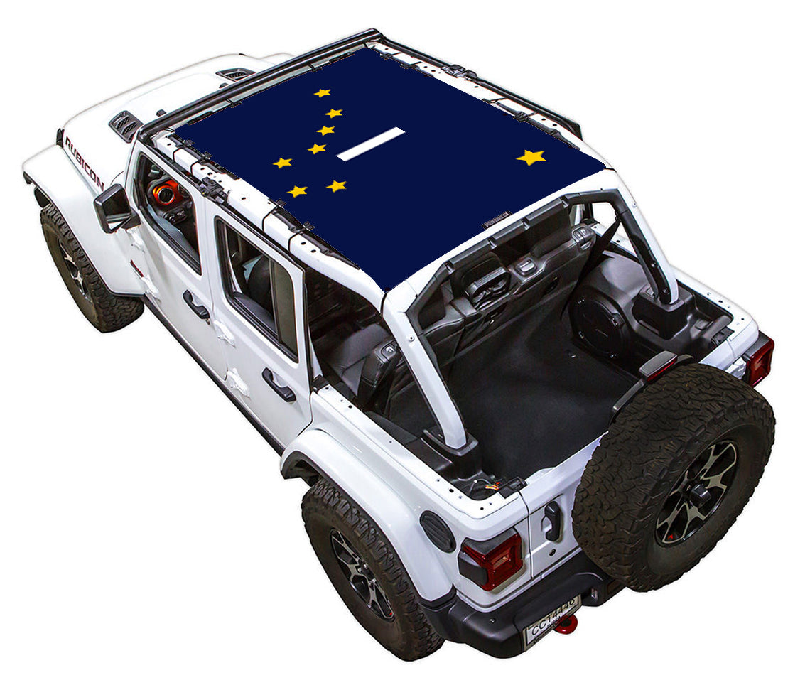 Alaska State Flag Full-Shade – SPIDERWEBSHADE JLU 4-Door sun shade