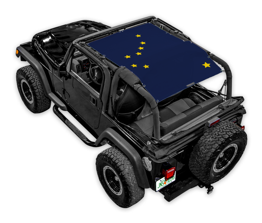 SPIDERWEBSHADE Jeep Wrangler TJ State Flag Alaska 1997–2006