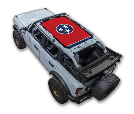 SPIDERWEBSHADE Ford Bronco Tennessee State Flag mesh sun shade – 4-Door