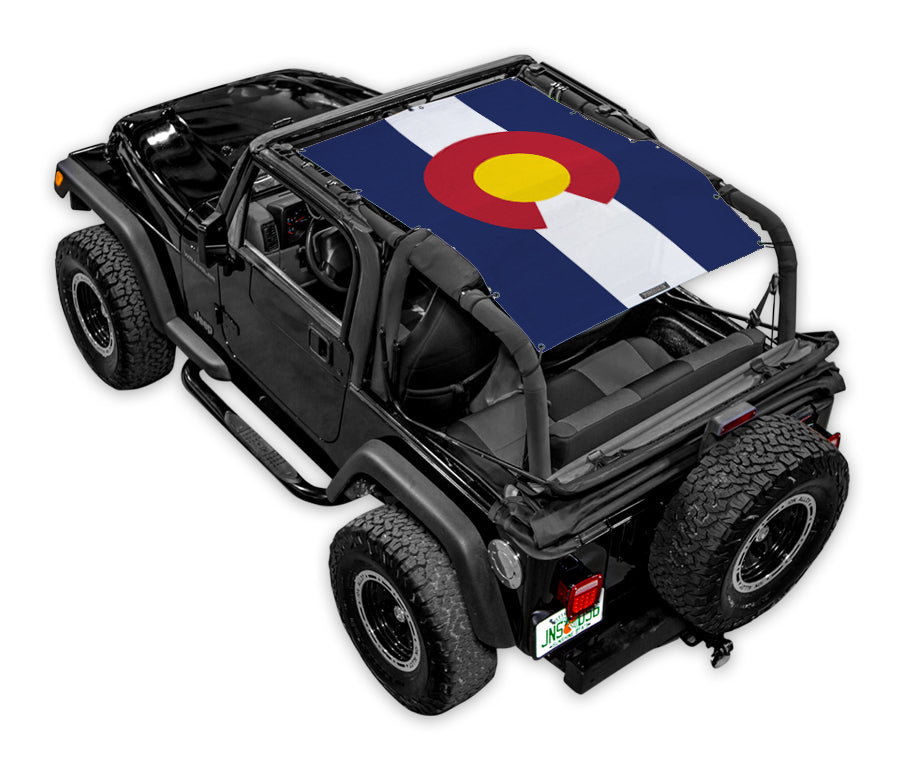 SPIDERWEBSHADE Jeep Wrangler TJ State Flag Colorado 1997–2006