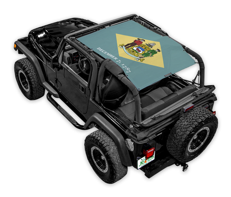 SPIDERWEBSHADE Jeep Wrangler TJ State Flag Delaware 1997–2006