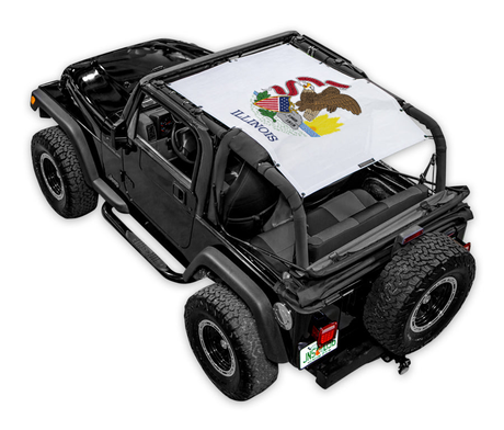 SPIDERWEBSHADE Jeep Wrangler TJ State Flag Illinois 1997–2006