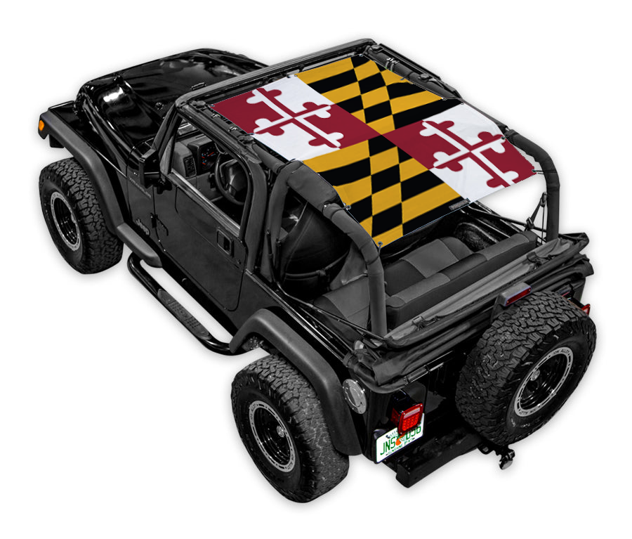 SPIDERWEBSHADE Jeep Wrangler TJ State Flag Maryland 1997–2006