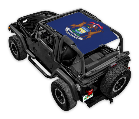 SPIDERWEBSHADE Jeep Wrangler TJ State Flag Michigan 1997–2006