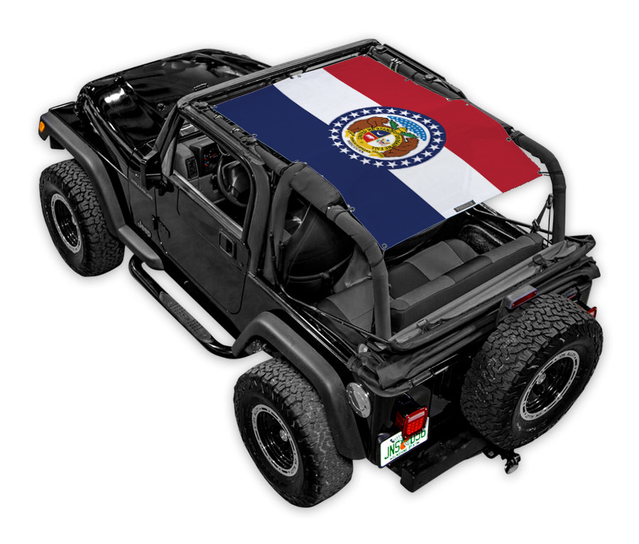 SPIDERWEBSHADE Jeep Wrangler TJ State Flag Missouri 1997–2006