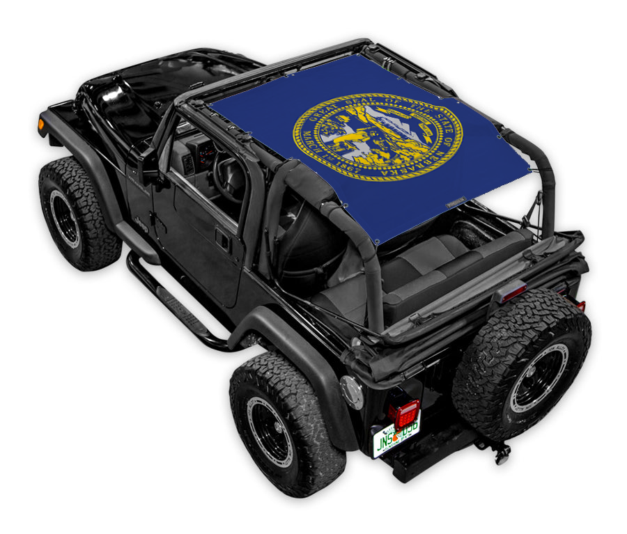 SPIDERWEBSHADE Jeep Wrangler TJ State Flag Nebraska 1997–2006