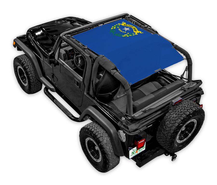 SPIDERWEBSHADE Jeep Wrangler TJ State Flag Nevada 1997–2006