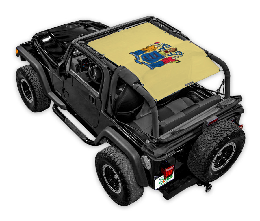 SPIDERWEBSHADE Jeep Wrangler TJ State Flag New Jersey 1997–2006