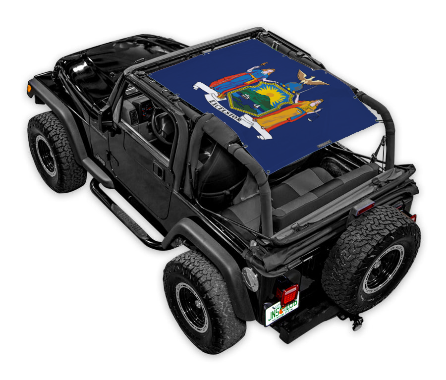 SPIDERWEBSHADE Jeep Wrangler TJ State Flag New York 1997–2006